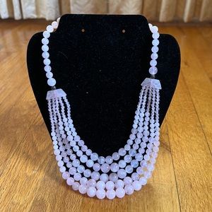 Rose Quartz Necklace and Bracelet Set